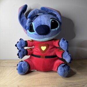 Stitch Plush Red Spacesuit Disney Store 15" 626 Experiment Six Arm Ohana Stuffey